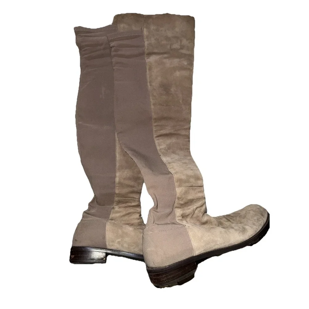 Stuart Weitzman Suede 5050 Over The Knee‎ Boots Beige/Tan/Stone/khaki Size 10.5